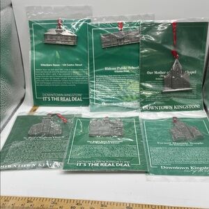 Downtown Kingston pewter Ornaments